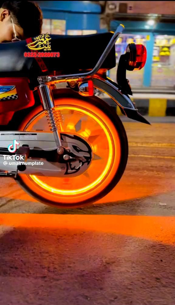 Hub Universal Bike Strip Light – Dual Color Turn Signal (Yellow & White)